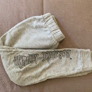 Grey Harley Davidson Bling Sweatpants